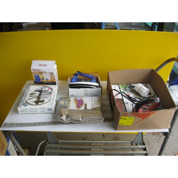 MISC. ELECTRIC IRONS, MICRO VAC ATTACHMENT KIT, ETC.