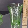 Image 5 : URANIUM GLASS CUP & PLATE - DEPRESSION GREEN GLASS GLOWS - GEIGER TESTED