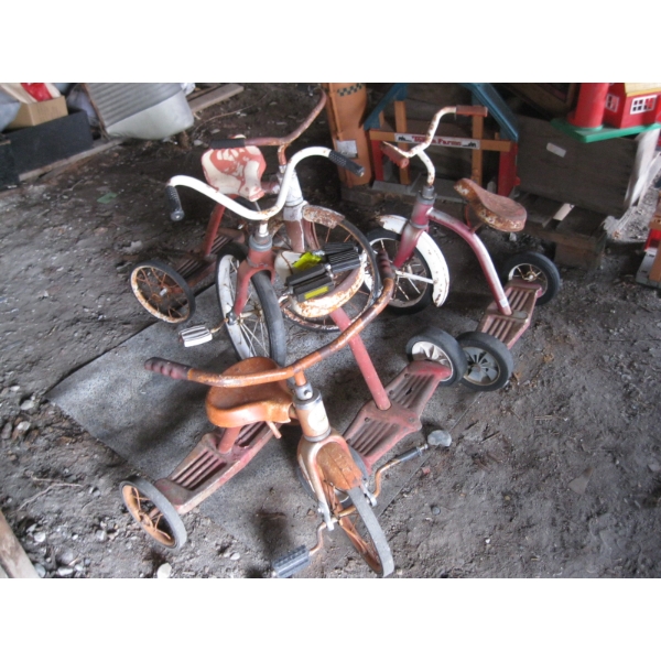 4 VINTAGE TRICYCLES