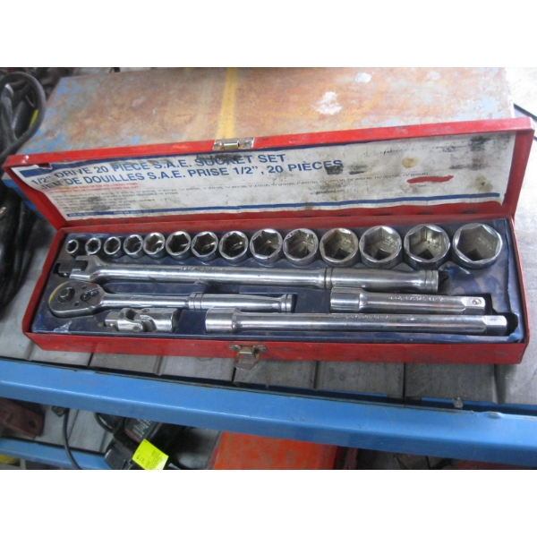 JET 1/2" DRIVE RATCHET SOCKET SET, SAE