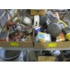 Image 1 : 2 BOXES OF VINTAGE LIGHTS, MIRROR, HORN, AUTOMOTIVE PIECES