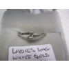 Image 3 : LADIES 10KT WHITE GOLD SOLITAIRE DIAMOND RING, SZ 7 3/4