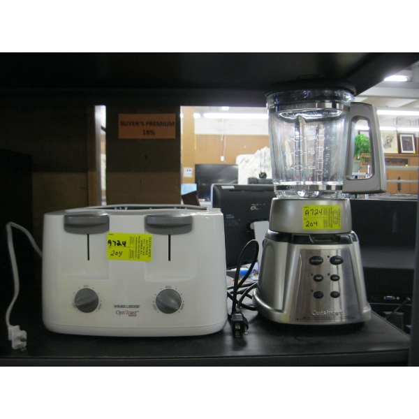 CUISINART BLENDER & BLACK & DECKER TOASTER