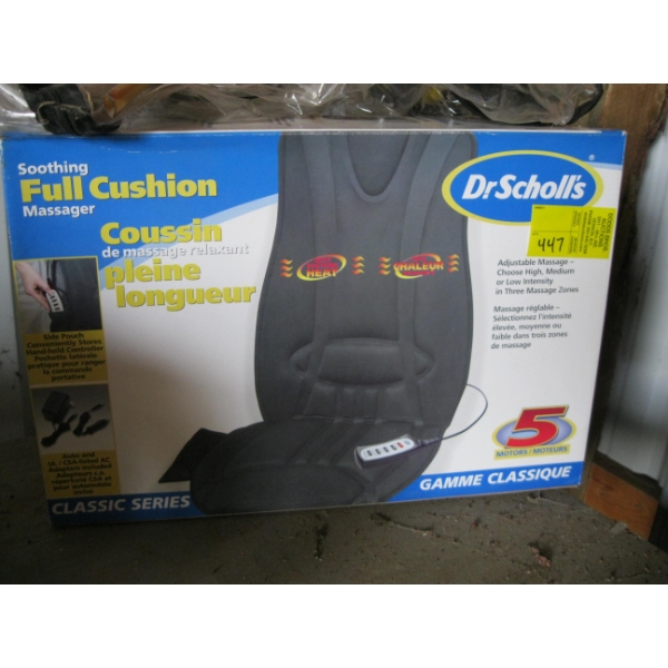 NEW FULL CUSHION DR SCHOLLS HEAT MASSAGE CUSHION