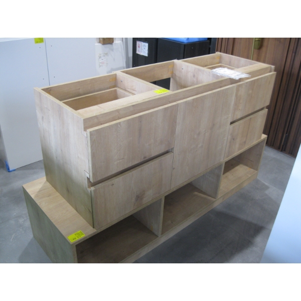 2 WOOD FINISH CABINET UNITS