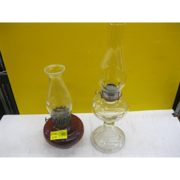 2 COAL OIL LAMPS