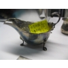 Image 5 : STERLING SILVER GRAVY BOAT, BOWL W/BLUE GLASS INSERT & BABY CUP