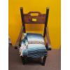 Image 1 : SOLID WOOD PINE CHAIR W/ BLANKET