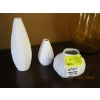 Image 1 : 3 MCM OP ART GERMAN WHITE PORCELAIN VASES