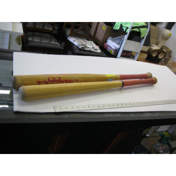 2 WOODEN BATS