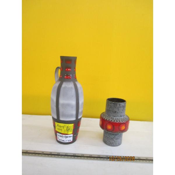 2 WEST GERMAN MCM SCHEURICH VASES