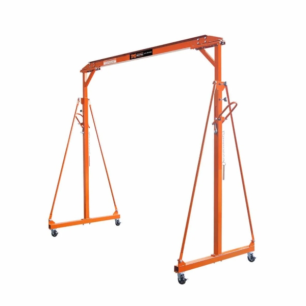 TMG INDUSTRIAL 1100LB ADJUSTABLE HEIGHT ALL STEEL GANTRY CRANE