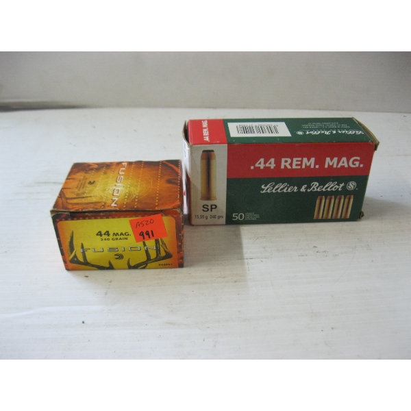 1 BOX OF .44MAG & 1 BOX OF .44REM MAG