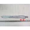 Image 1 : TURQUOISE & SILVER NAVAJO HANDMADE BENCH BEADS NECKLACE