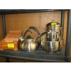 Image 1 : STAINLESS STEEL KETTLE, MIXING BOWL, ICE BUCKET, WOOD BOX, ETC.