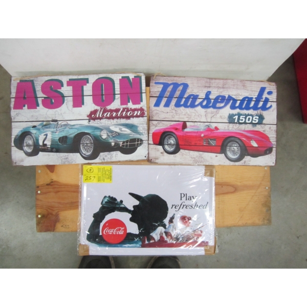 3 TIN SIGNS
