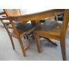 Image 3 : SOLID WOOD DINETTE TABLE W/4 WOOD CHAIRS - 2 LADDERBACK, 2 FLATBACK