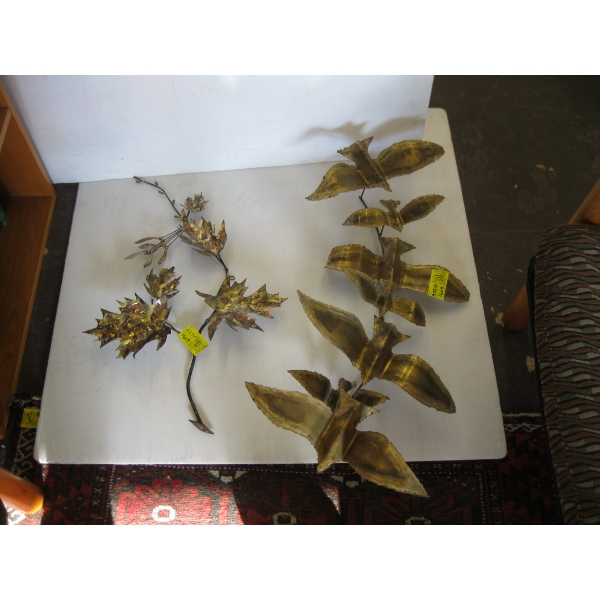 2 METAL MCM WALL HANGINGS