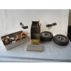 Image 1 : SM. BOX OF CASTORS, DOLLY TIRES, REPLACEMENT FIRE BRICKS