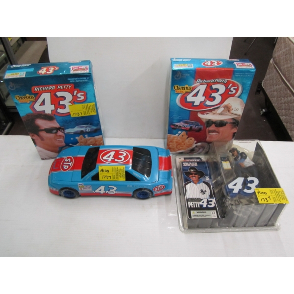 RICHARD PETTY ITEMS - CEREAL CAR FIGURINE
