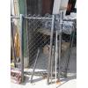 Image 2 : BLACK CHAIN-LINK GATE W/POLES & HARDWARE