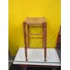 Image 1 : WOODEN STOOL W/REED SEAT