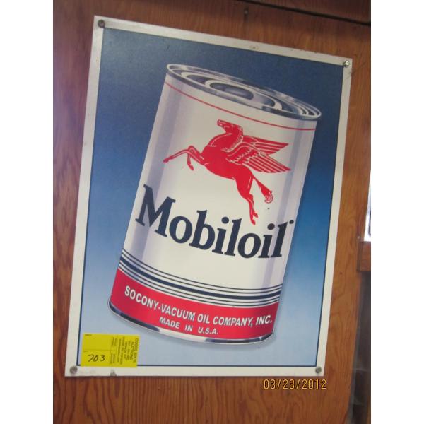 TIN MOBIL OIL SIGN