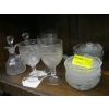 Image 1 : VINTAGE GLASSWARE - GOBLETS, DESSERT BOWLS, ETC.