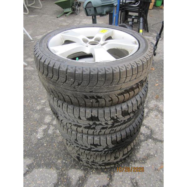 SET OF 4 MICHELIN X ICE WINTER TIRES 205/50R17 ON 5 BOLT RIMS