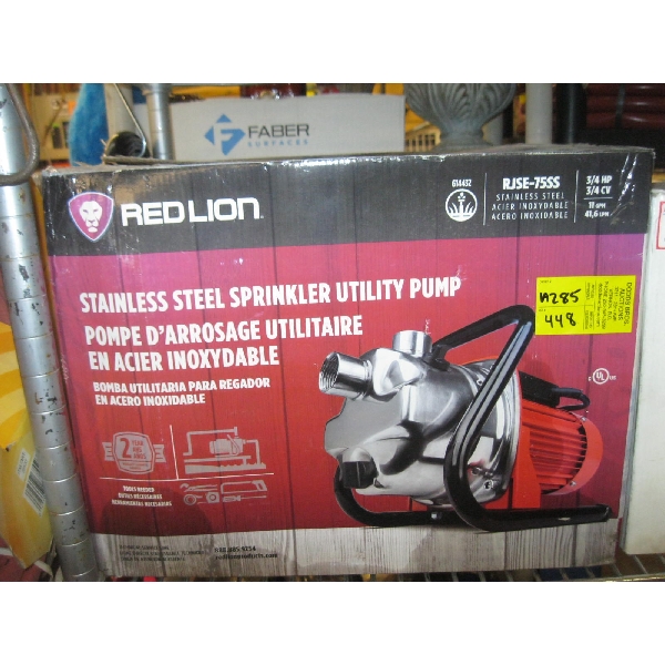 REDLINE STAINLESS STEEL SPRINKLER UTILITY PUMP