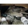 Image 3 : LG. BIN OF ASST. GLASS INSULATORS W/WOODEN HOLDERS
