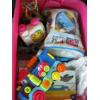 Image 2 : PINK PLASTIC BIN W/MISC. KIDs TOYS