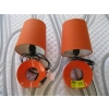 Image 1 : PAIR OF SM. ORANGE LAMPS