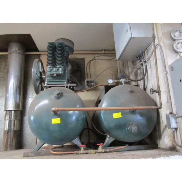 LG. COMPRESSOR W/CONTROL BOX, 3 PHASE, 5HP, 2 TANKS