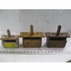 Image 1 : 3 WOODEN BUTTER MOLDS