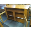 Image 2 : WOODEN SIDEBOARD CABINET W/GLASS DOORS
