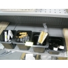Image 1 : 4 BLACK CONTAINERS W/MISC. CONTENTS: CORKSCREWS, POTATO PEELER, TONGS, ETC.