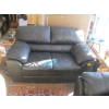 Image 3 : BLACK LEATHER LOVESEAT & SOFA