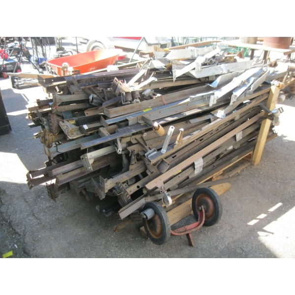LG LOT OF METAL ROLLER FRAMES, ETC.