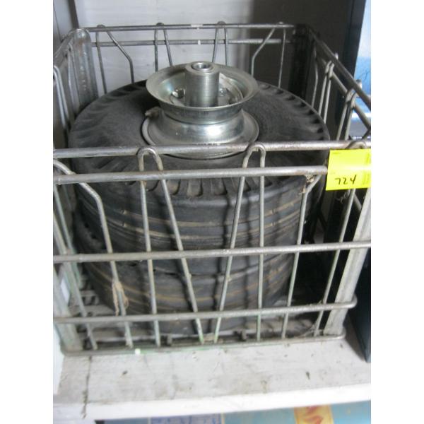 BASKET W/2 TIRES ON RIMS