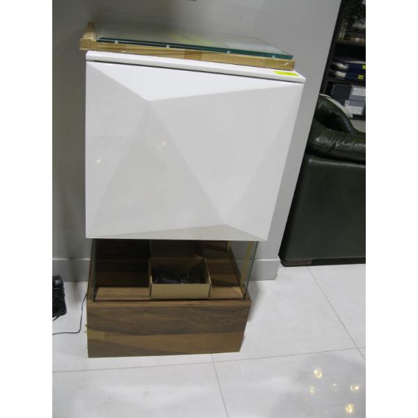 SINGLE DOOR GLASS & WOOD BASED CABINET UNIT