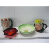 Image 1 : 2 ROYAL DAULTON TOBY JUGS, RUBY GLASS DISH, ETC.