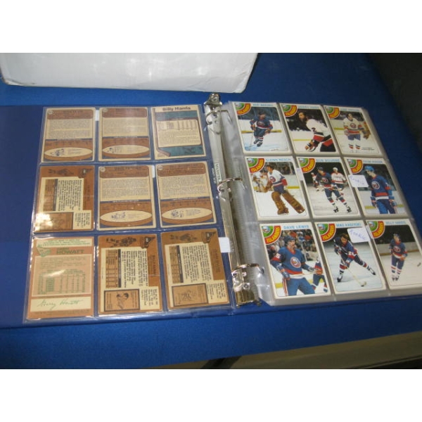 GREY BINDER & BLUE BINDER OF COLLECTOR CARDS