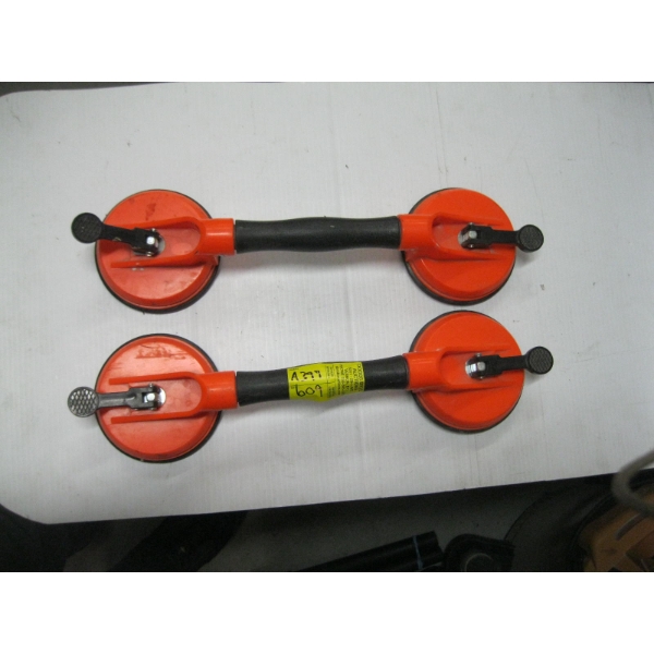 PAIR OF GLASS HANDLES
