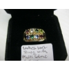 Image 3 : LADIES 10KT RING W/MULTI COLORED STONES, SZ 7