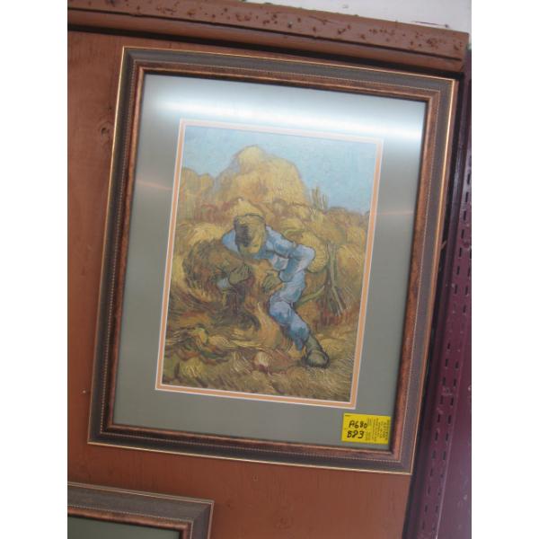 FRAMED PRINT "GATHERING THE WHEAT"