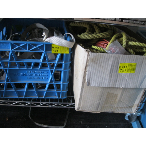 2 BOXES OF ROPE & STRAPPING