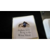 Image 2 : LADIES 10KT RING W/BLUE STONE, SZ 7.5