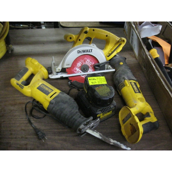 DEWALT CORDLESS TOOL SET, CHARGER & BATTERY
