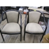 Image 1 : 2 ROUND BACK UPHOLSTERED CHAIRS